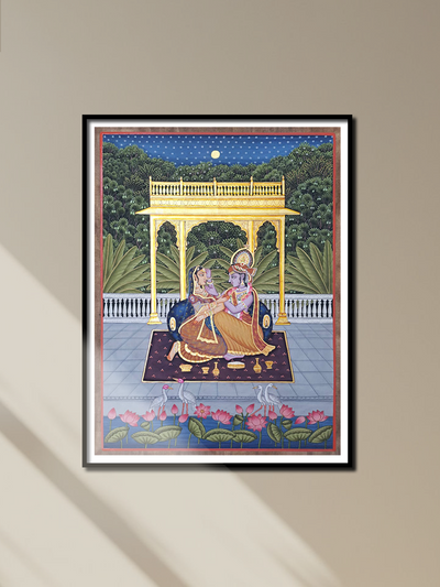 The Divine Love of Radha Krishna: Pichwai Painting by Shehzaad Ali Sherani