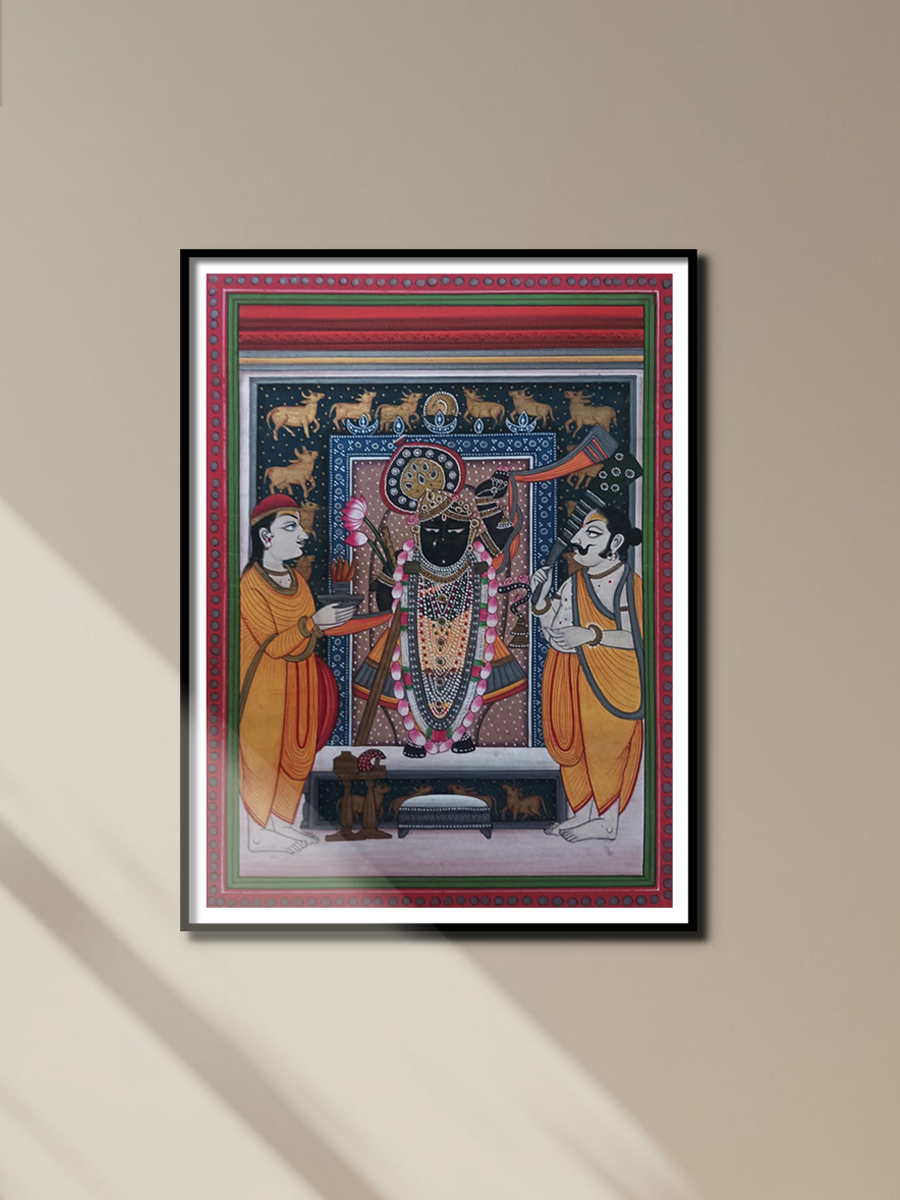 Shreenath ji’s Darshan: Pichwai Artwork by Dinesh Soni for sale