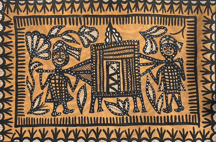 Palanquin Bearers in Sohrai by Manikchand Mahto Thumbnail