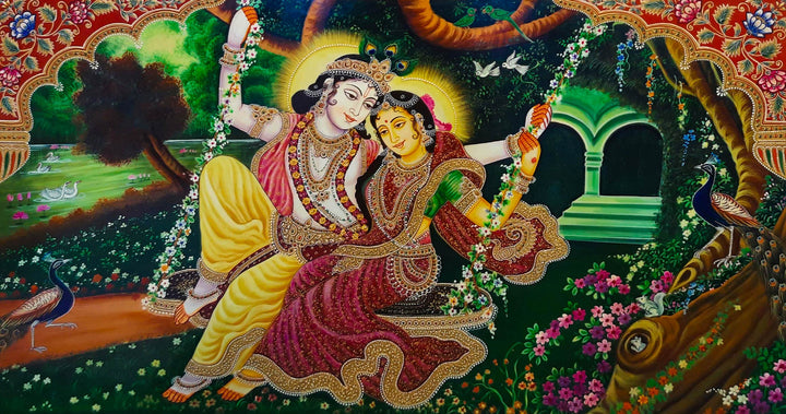 Pankaj Kumar's Radiant Radha Krishna in Usta Miniature Thumbnail