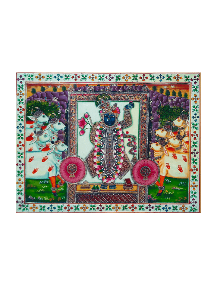 Pankaj Kumar's Radiant Usta Miniature: Shreenathji in the Lush Abundance Thumbnail