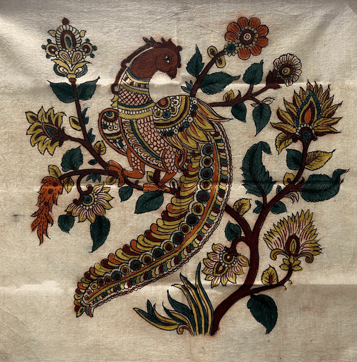 Peacock (Animals) Kalamkari art by K Siva Reddy Thumbnail