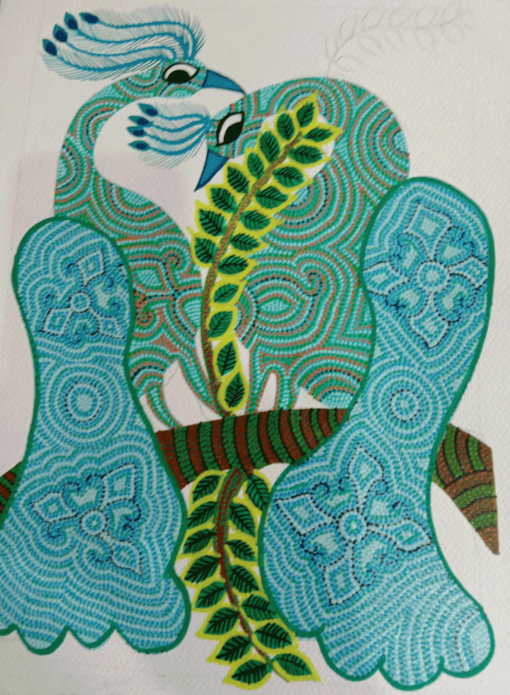 Peacock In Bhil by Geeta Bariya Thumbnail
