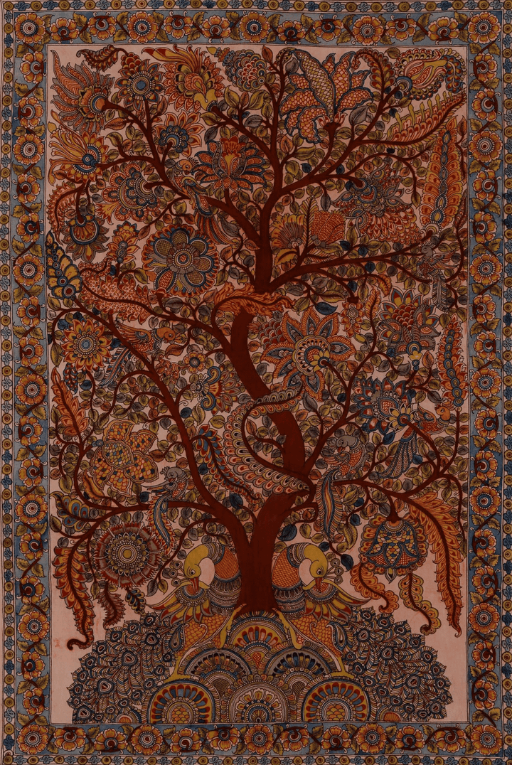 Peacock and Tree in Kalamkari By Harinath N Thumbnail