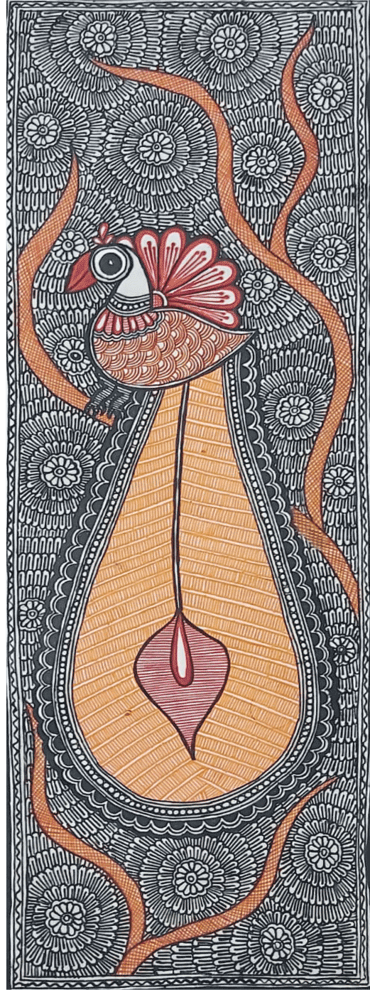 Peacock in Madhubani by Priti Karn Thumbnail