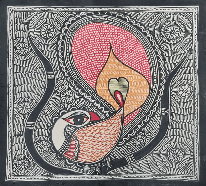 Peacock in Madhubani by Priti Karn Thumbnail