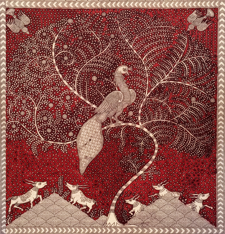 Peacock Mata Ni Pachedi By Dilip Chitara For Home Decor Thumbnail