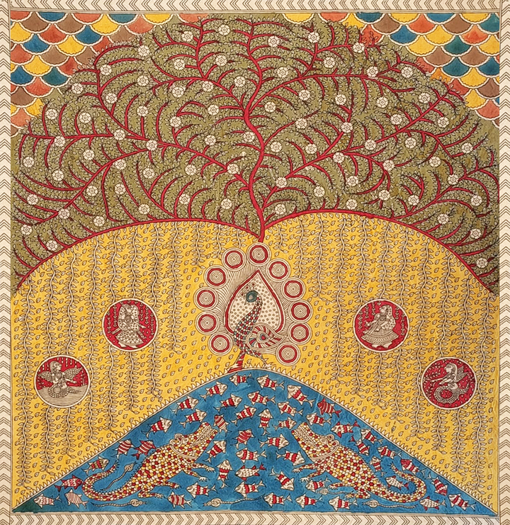 Peacock Mata Ni Pachedi By Dilip Chitara For Home Decor Thumbnail