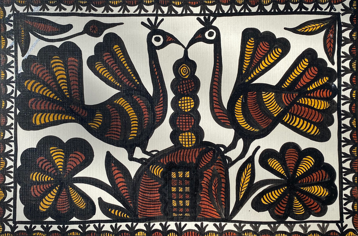 Peacock in Sohrai by Manikchand Mahto Thumbnail