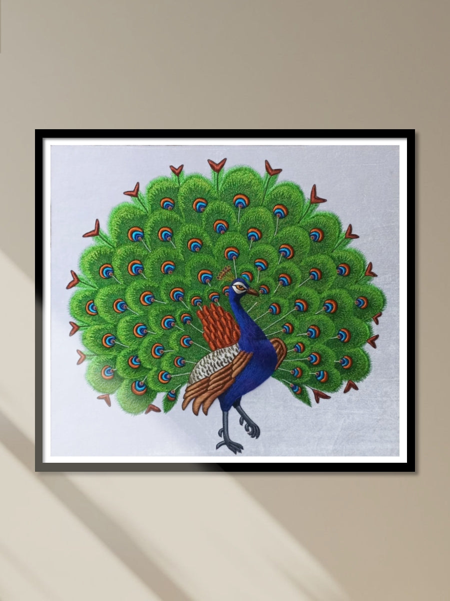 ★Original ART  ‘Peacock’ Peacock-in-Zardozi-by-Md.-