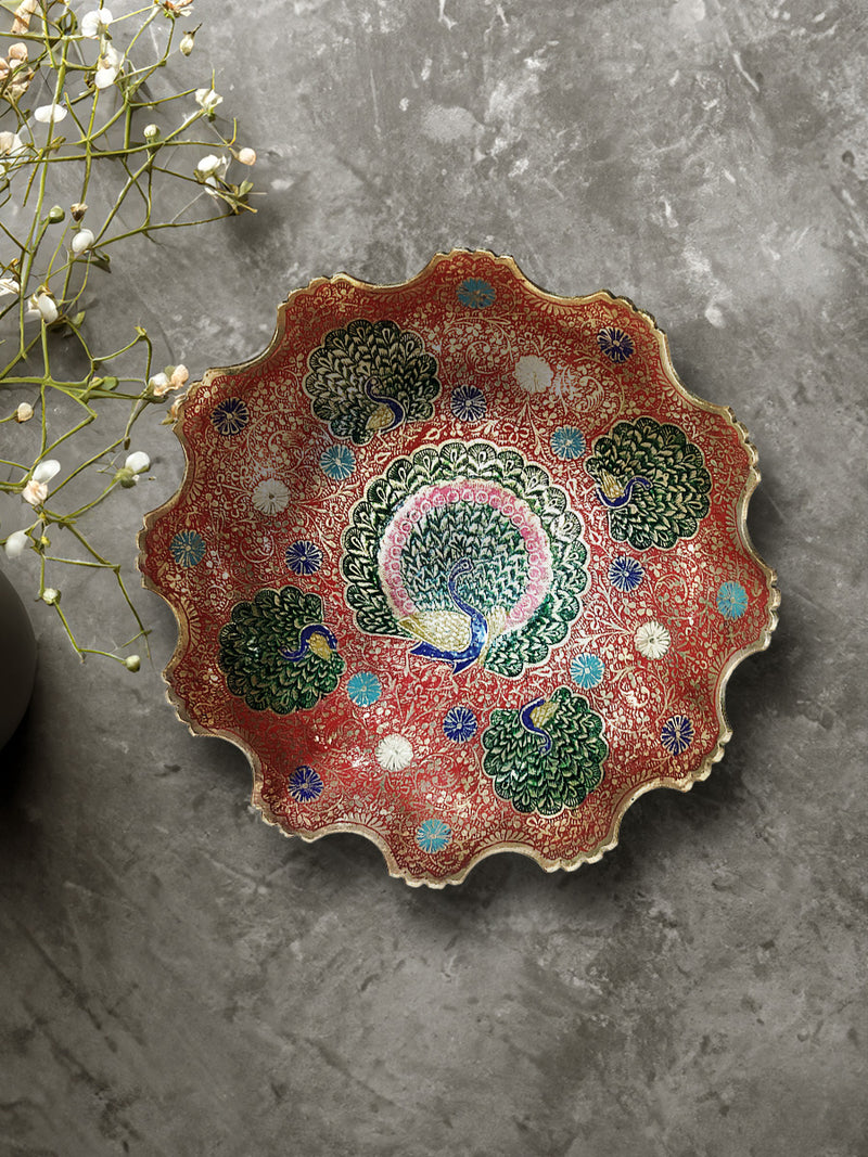 Peacock Brass metal craft Wall Plates for Sale