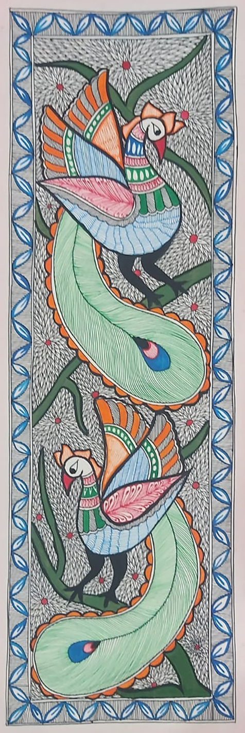 Peacocks: Madhubani by Priti Karn Thumbnail