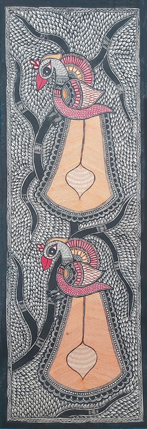 Peafowl in Madhubani by Priti Karn Thumbnail