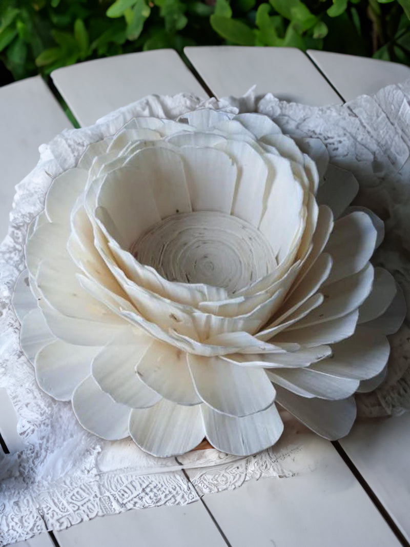 Petals of Splendour: Shola Pith Carving of a Dahlia Sholapith by Arup Malakar for sale