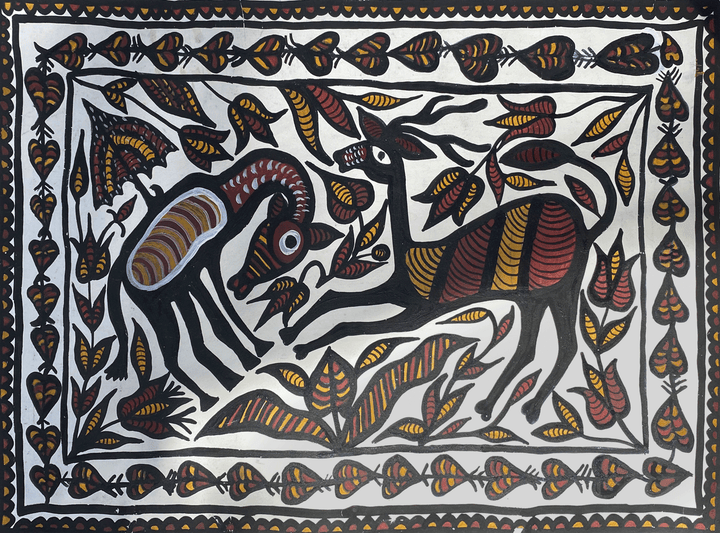 Porcupines and Deers in Sohrai by Manikchand Mahto Thumbnail