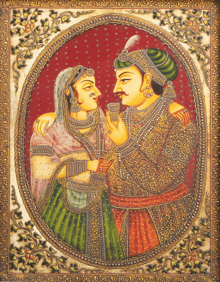 Portrait Miniature in Usta Miniature by Pankaj Kumar Thumbnail