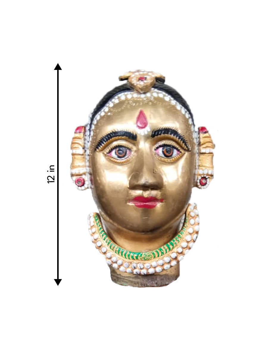 Portrait of Gauri in Brass by Gramin Arts for sale