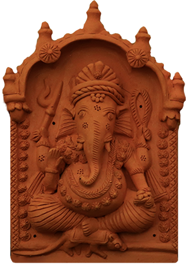 Portrayal of Lord Ganesha in Terracotta by Dinesh Molela Thumbnail