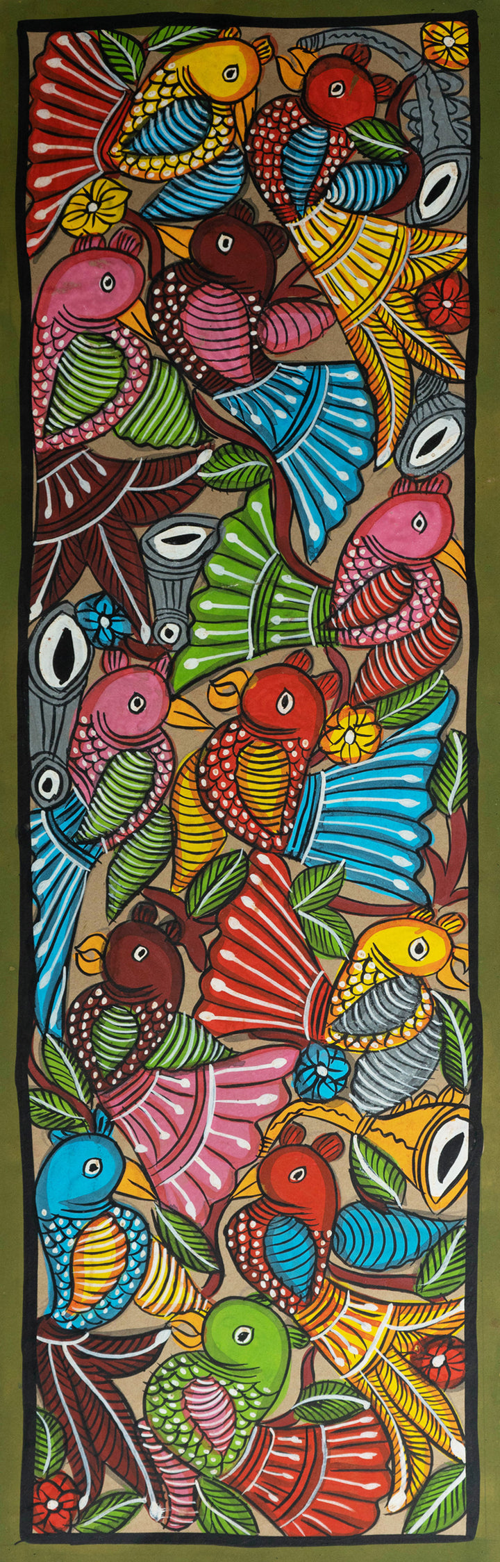 Portrayal of birds: Santhal-Tribal Pattachitra by Manoranjan Chitrakar Thumbnail