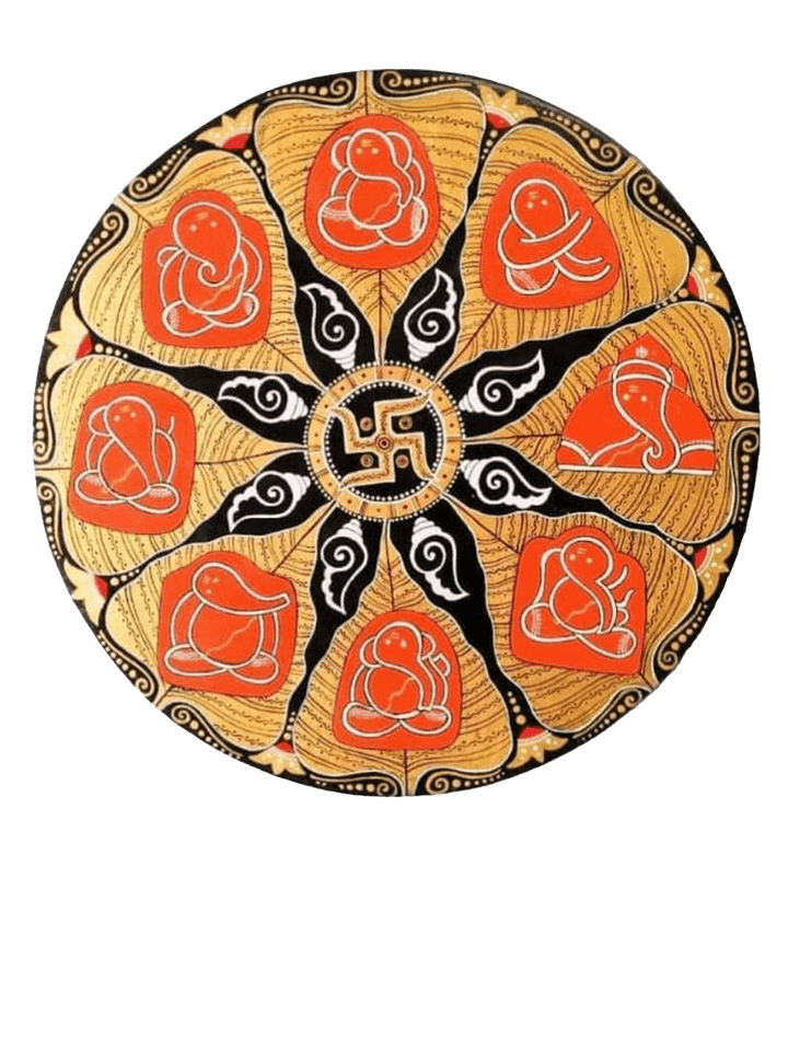 Portrayal of holy existence in Tikuli round art by Ashok Kumar Thumbnail