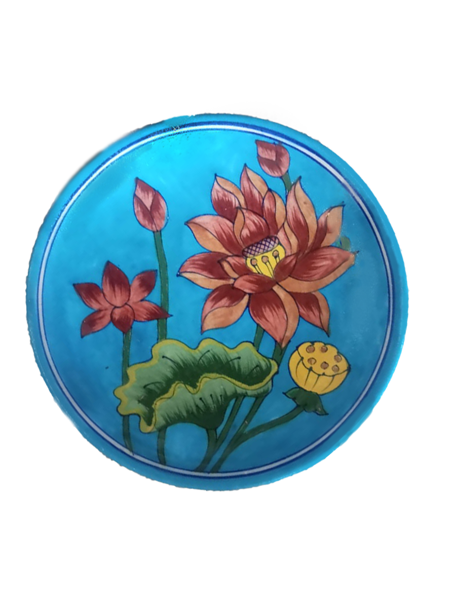 Order Online Shop Rajasthani Blue Pottery Plate for home decor