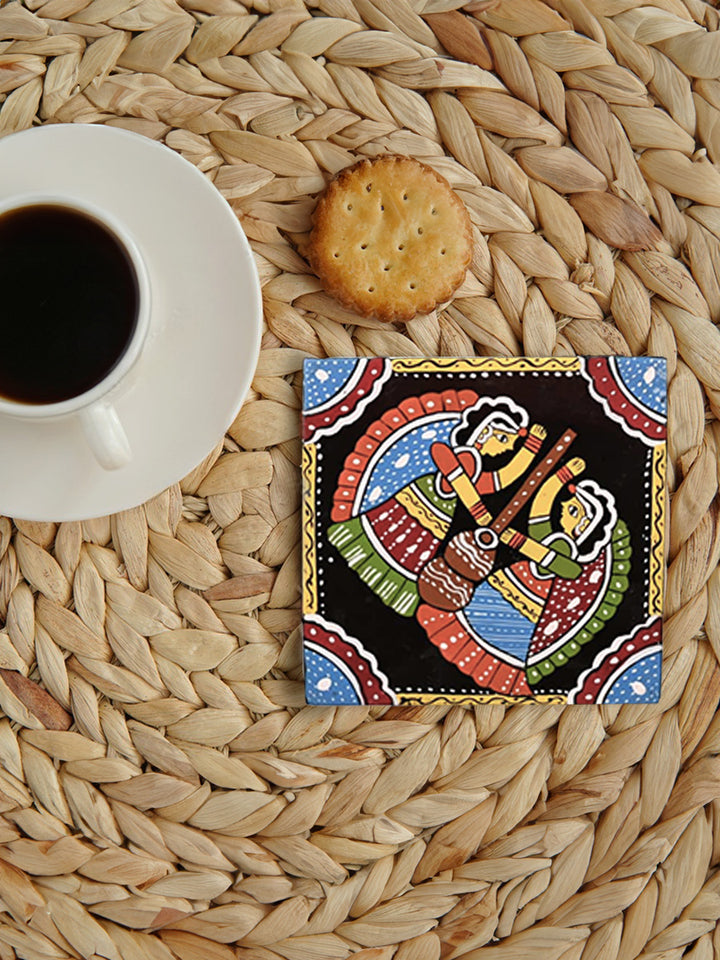 Portrayal of tradition  in Tikuli coaster art by Ashok Kumar Thumbnail