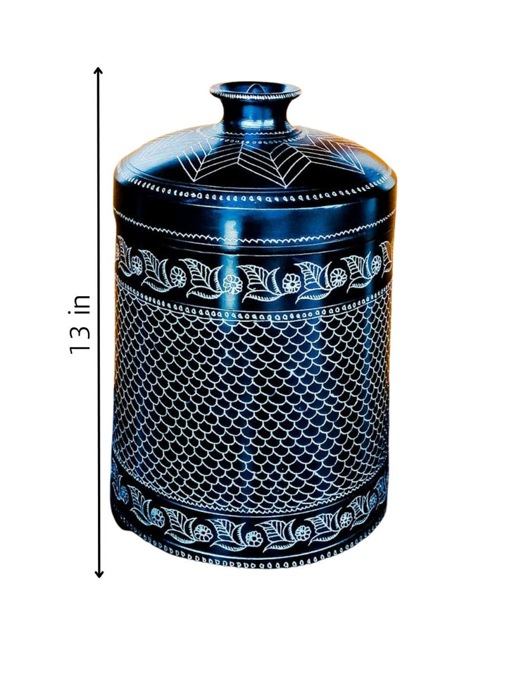 Pot in Black Pottery by Ramjatan Prajapati Thumbnail