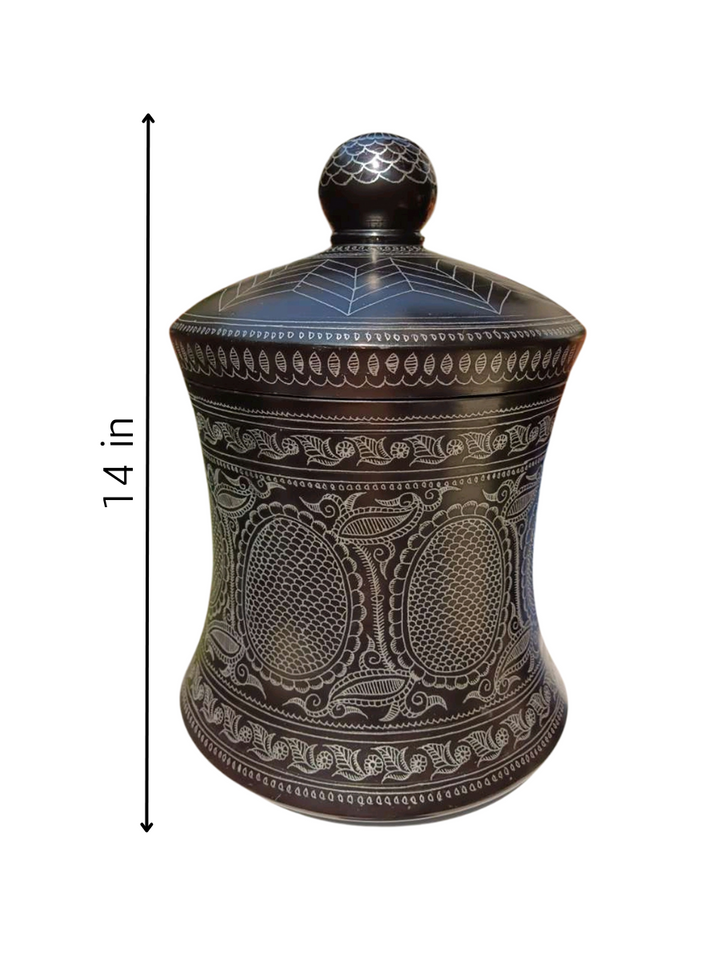 Pot in Black Pottery by Ramjatan Prajapati Thumbnail