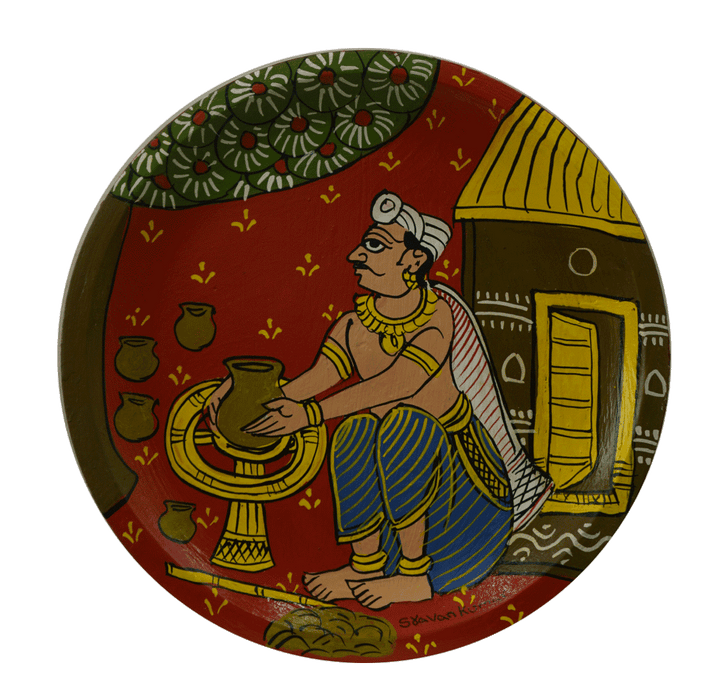 Potter in Cheriyal Wall Plates by Sai Kiran Thumbnail