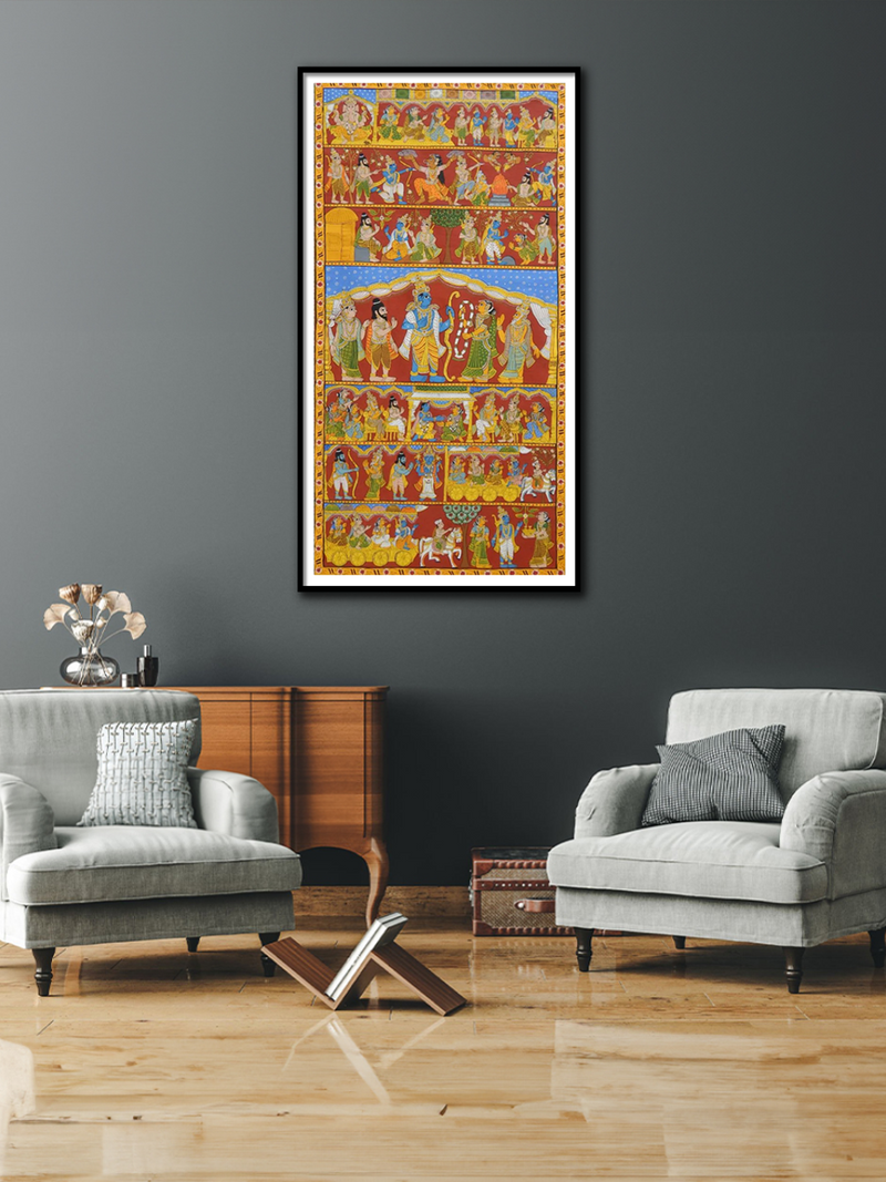 RAMAYANA: CHERIYAL SCROLL PAINTING FOR SALE