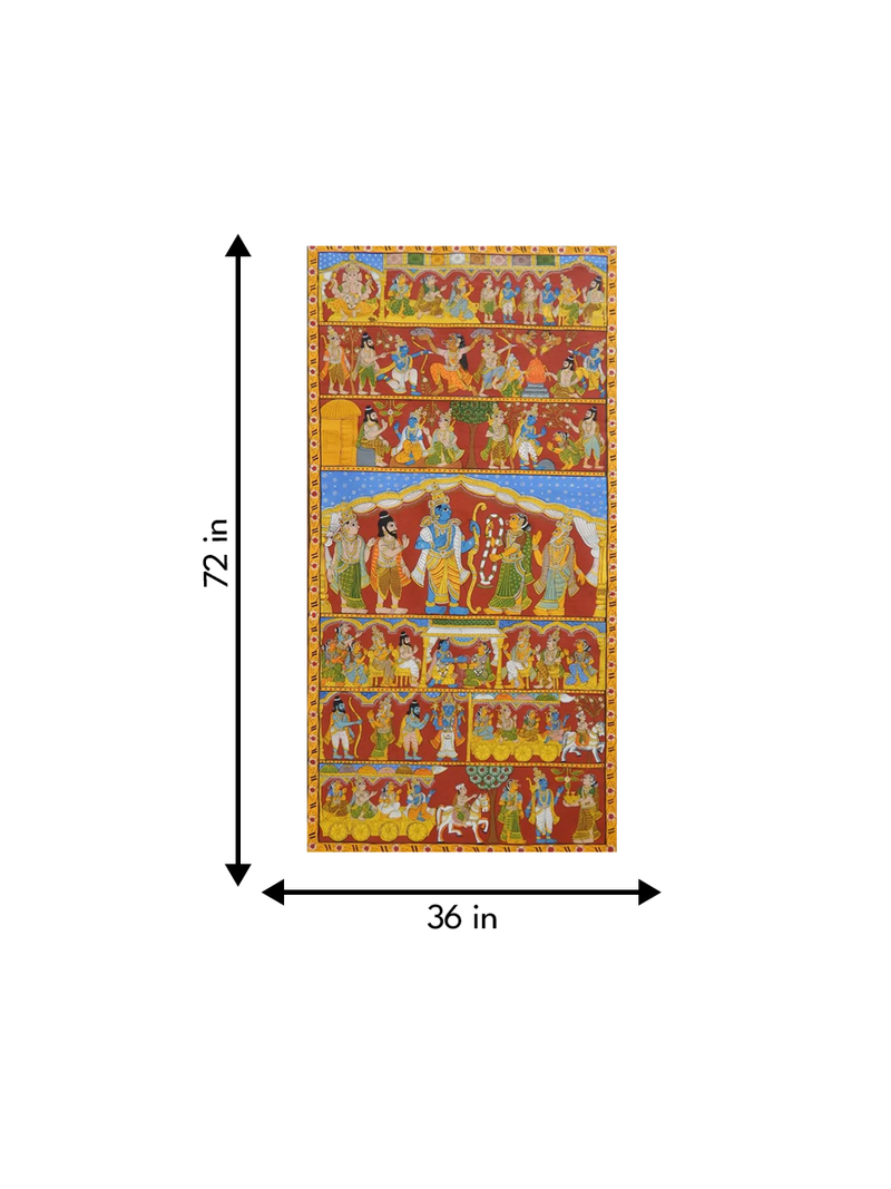 RAMAYANA: CHERIYAL SCROLL PAINTING BY SAI KIRAN