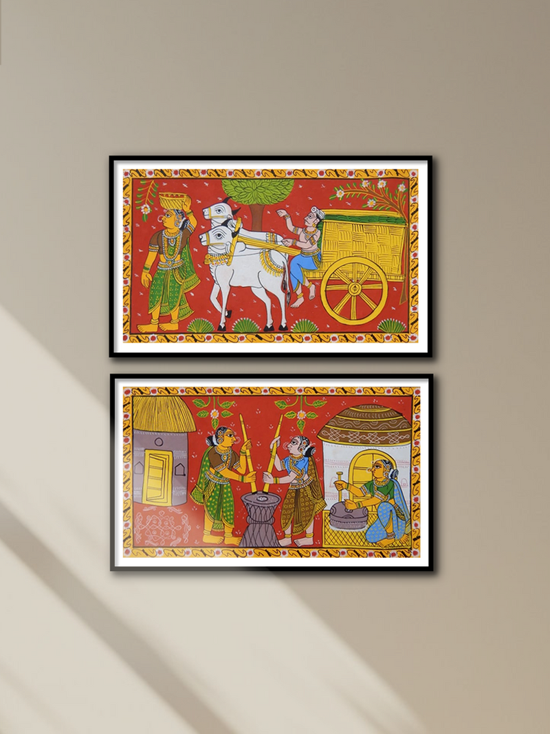 SHOP RURAL VILLAGE LIFE: CHERIYAL SCROLL PAINTING