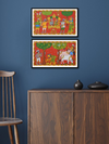 RURAL VILLAGE LIFE: CHERIYAL SCROLL PAINTING 
