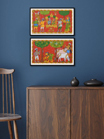 RURAL VILLAGE LIFE: CHERIYAL SCROLL PAINTING 