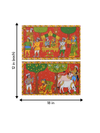 RURAL VILLAGE LIFE: CHERIYAL SCROLL PAINTING by Sai Kiran (Set of 2)