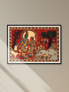 Radha- Krishna in Brindavan Kalamkari Painting by Siva Reddy