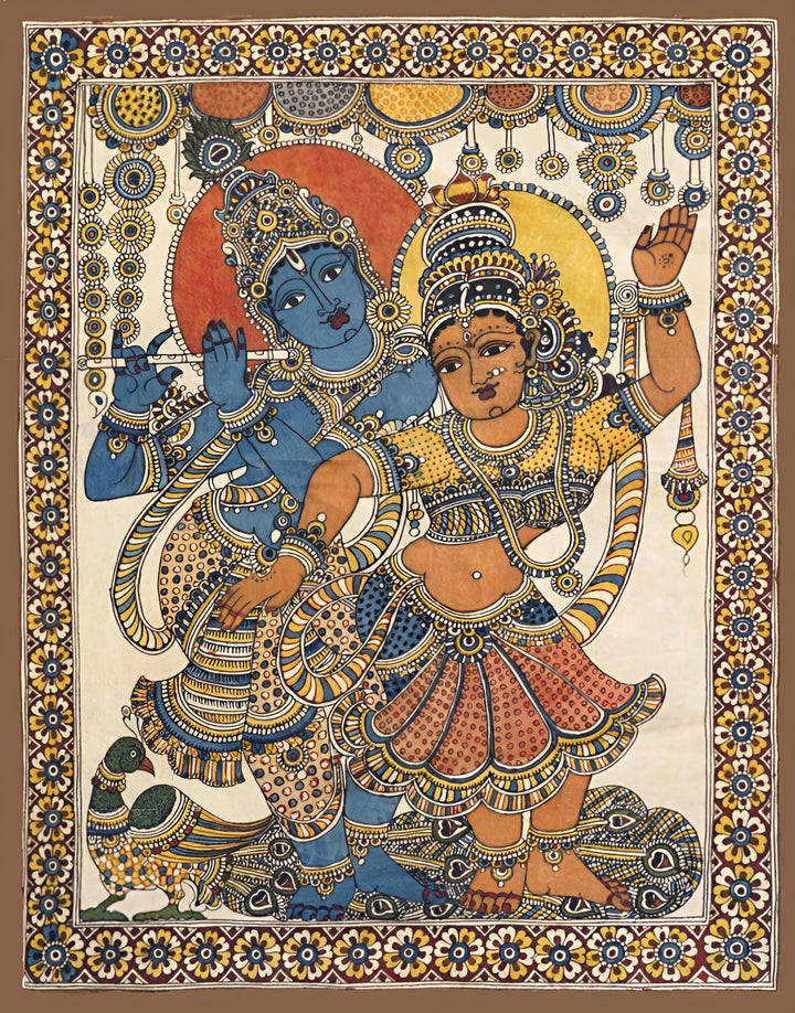 Radha Krishna : Kalamkari painting by Harinath.N Thumbnail