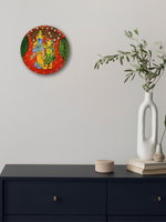 Radha Krishna Cheriyal Wall Plates by Sai Kiran 