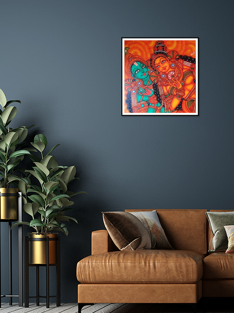 Order Radha Krishna Kerala Mural Painting by Adarsh