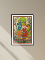 Shop Radha Krishna handpainted in Kalighat style by Manoranjan Chitrakar