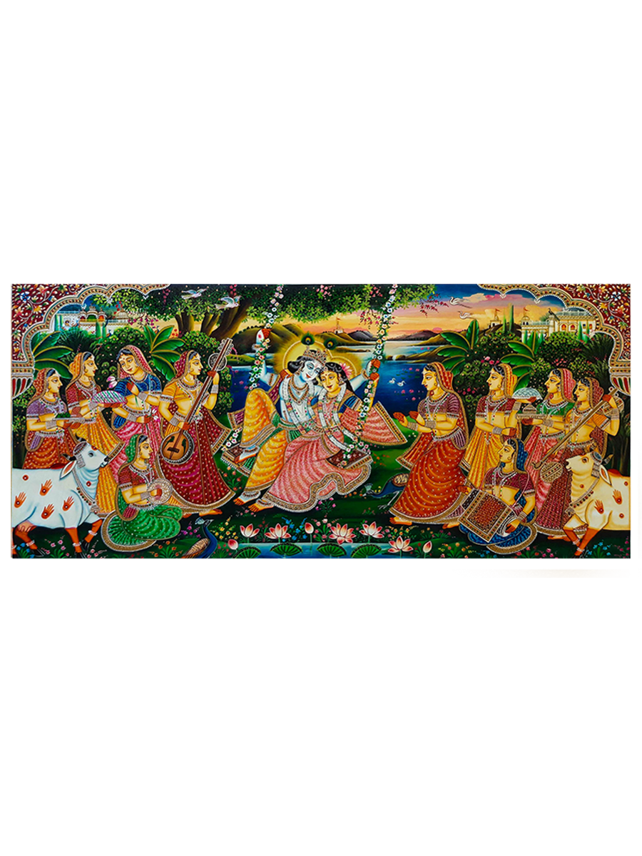 Radha Krishna in Pankaj Kumar's Enchanting Usta Miniature