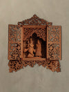 Radha-Krishna Sandalwood Miniature Artwork by Om Prakash