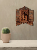 Radha-Krishna Sandalwood Miniature Artwork by Om Prakash