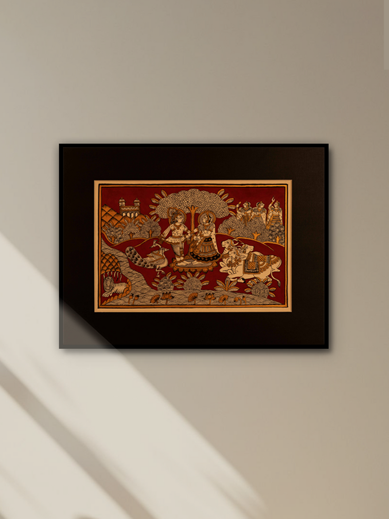Buy Radha-Krishna scene under a tree: Phad by Kalyan Joshi