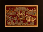 Radha-Krishna scene under a tree: Phad by Kalyan Joshi for Sale