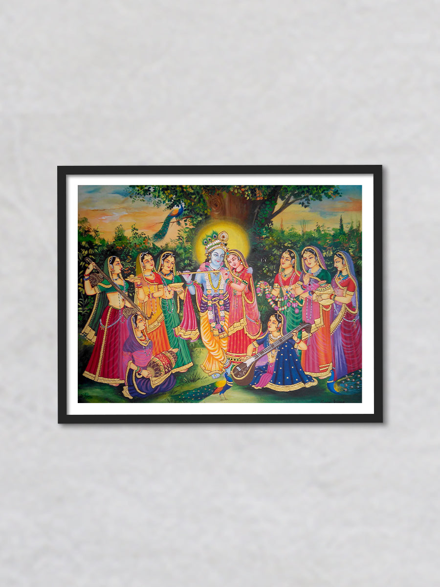 Shop Radha-Krishna, Tanjore Painting by Sanjay Tandekar