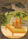Buy Radha and Krishna in Shravan Mas, Kangra by Mukesh Kumar