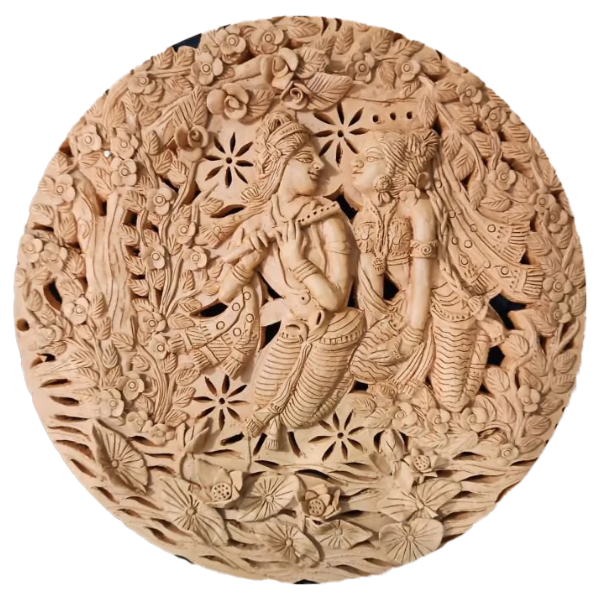 buy Radha and Krishna's Blossoms: Terracotta art by Dolon Kundu