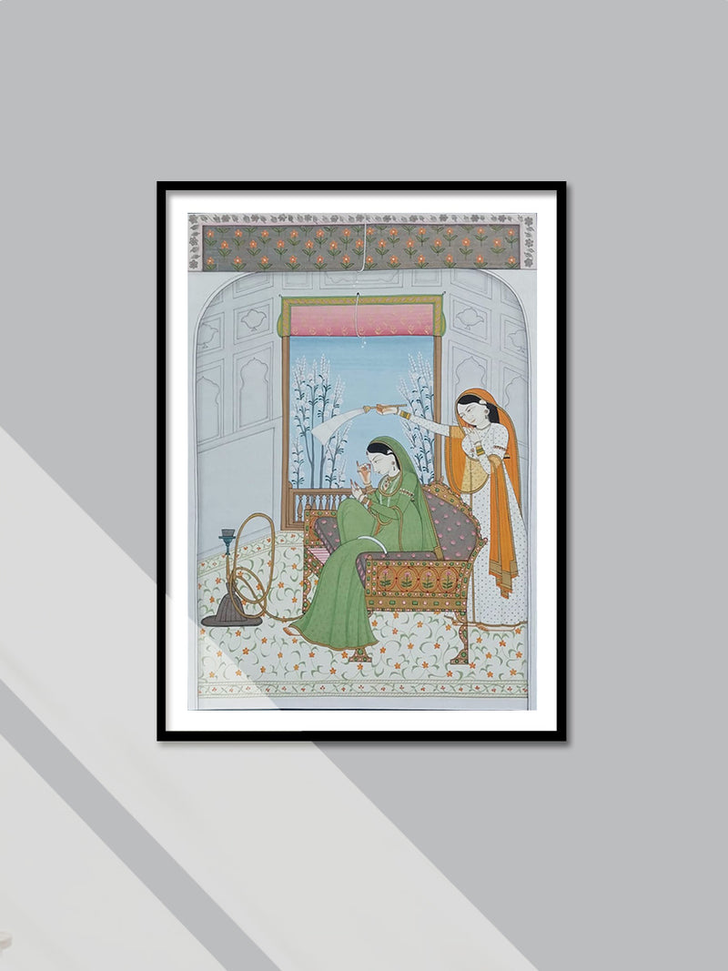 Radha in Kangra Miniature by Anshu Mohan