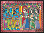 Buy Radha Krishna, Madhubani Painting by Ambika devi